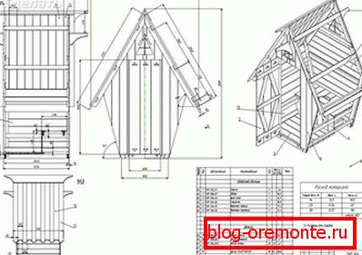 Чертежи туалета теремок